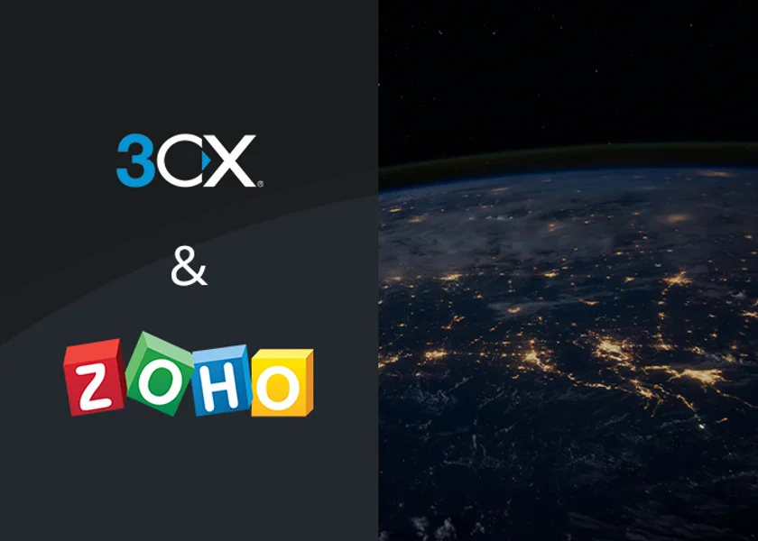 Illustration zur Integration von 3CX und Zoho